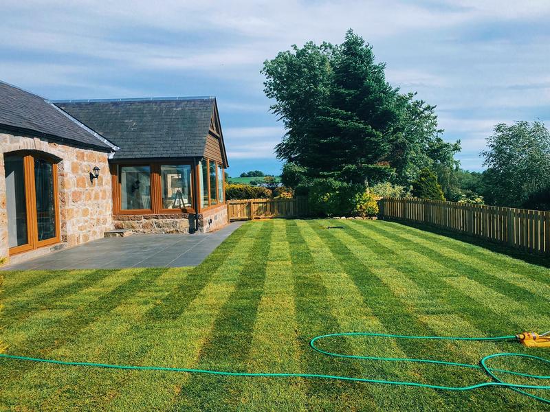 Large striped lawn